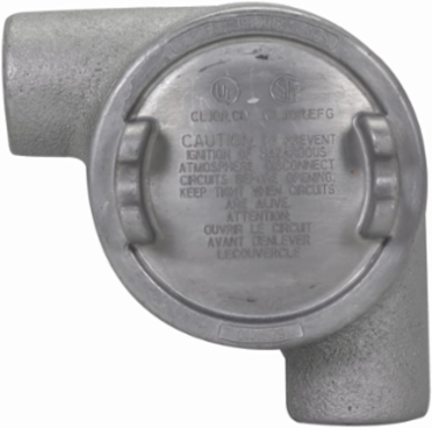Condulet Outlet Box, 3" Cover Opening, Feraloy Iron Alloy, N Shape, 3/4"