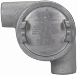 Condulet Outlet Box with Cover, 3 Inch Opening, Feraloy Iron Alloy, N Shape, 1 Inch