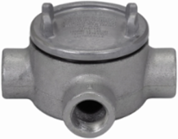 Condulet GUA Outlet Box with Cover, 3-5/8 Inch Opening, 1 Inch Trade Size, Feraloy Iron Alloy