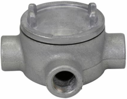 Condulet Outlet Box, 3" Cover Opening, Feraloy Iron Alloy, 3/4" Trade Size, Class I Division 1