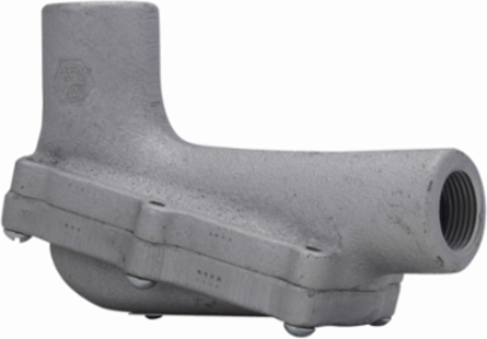 Condulet Outlet Body with Cover, 4 Inch, Feraloy Iron Alloy, NEMA 7