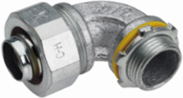 Liquidtight Connector 3/4 Inch 90° Angle Non-Insulated Malleable Iron