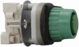Momentary Contact Pushbutton Switch, 600 Vac, NEMA 3, Green, 1.5 Inch Width