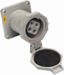 Arktite Receptacle 100A 600 Vac/250 Vdc Two-Wire Three-Pole 4.25 Inch x 5.75 Inch