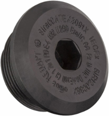Redapt PDE Stopping Plug, M20 Thread, 24.5 MM Width, Dome Head