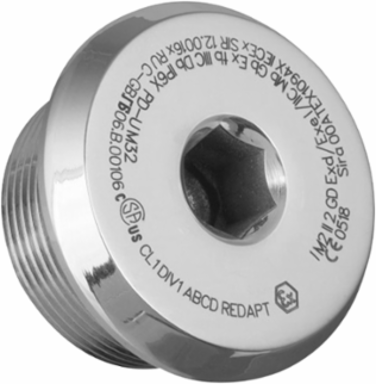 Dome Head PDU Stopping Plug, 27 MM Width, M20 Thread, 0.042 KG Weight