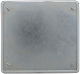 Surface Mount Two-Gang Blank Cover, 4.35 Inch x 4.66 Inch, Sheet Steel, Gasket