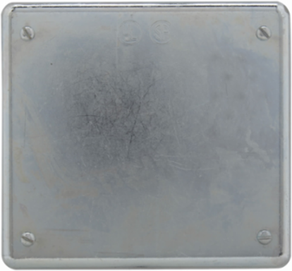 Two-Gang Blank Cover, Feraloy Iron Alloy, 4.81 Inch Depth, Flush Mount, Gasket