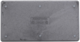 Four-Gang Blank Cover, Feraloy Iron Alloy, 8.65 Inch Length, Gasket
