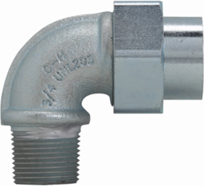 Union Fitting, 1/2 Inch, Rigid/IMC, Copper-Free Aluminum, 2.69 Inch Length