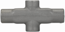 Condulet Form 8 Conduit Outlet Body, Feraloy Iron Alloy, X Shape, 1/2 Inch