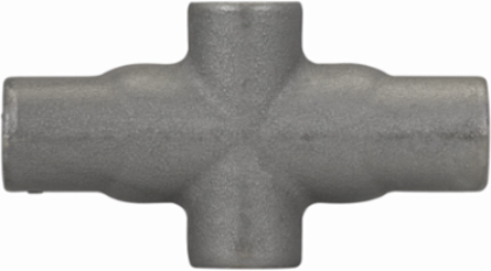 Condulet Form 7 Outlet Body, Feraloy Iron Alloy, 3/4 Inch, X Shape, 1.93 lb