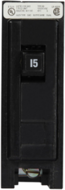 TYPE BAB BREAKER, 120/240 VAC MAX, 1 POLE, 15 AMP, 10KAIC