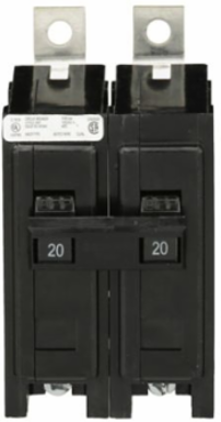 Eaton BAB thermal magnetic circuit breaker,Quicklag industrial thermal-magnetic circuit breaker,Bolt-on mounting, High intensity discharge,40 A,10 kAIC,Two-pole,120/240 V,Non-Interchangeable,Q7,BAB