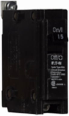 BQL Classic Replacement Circuit Breakers, Bolt-on, 15A, #14-8 AWG, Cu/Al, Single-pole, 10 kAIC at 120/240V