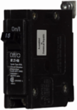 BQL Classic Replacement Circuit Breakers, Bolt-on, 15A, #14-8 AWG, Cu/Al, Single-pole, 10 kAIC at 120/240V