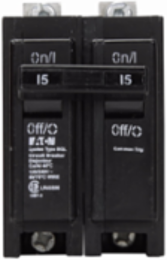 Eaton BAB thermal magnetic circuit breaker,Classic replacement circuit breaker,25 A,10 kAIC at 120/240 V,Single-pole,120/240 V,#14-8 AWG Cu/Al,BQL