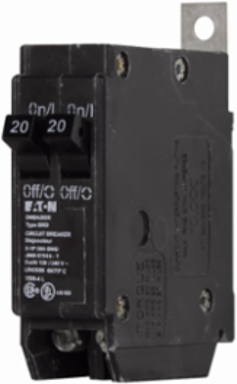 Eaton BAB thermal magnetic circuit breaker,Thermal magnetic circuit breakers,20A,10 kAIC,Two-pole,#14-4 AWG,DNBA