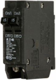 15A TWIN 1P BREAKER CUT H.