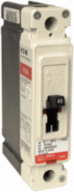 Eaton Series C complete molded case circuit breaker, F-frame, FD, Complete breaker, Fixed thermal, Fixed magnetic trip type, Single-pole, 70 A, 347 Vac, 125 Vdc, 35 kAIC at 277 Vac, 18 kAIC at 347 Vac, Load side, 50/60 Hz