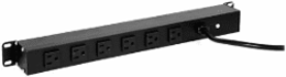POWER BAR NC 15A 6 OUTLETS 19" RACKMOUNT 6' CORD BLACK