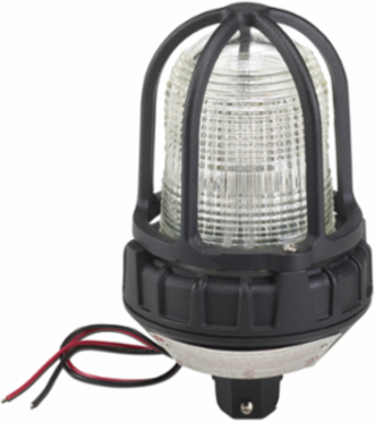 LED Light, Hazardous Location, UL and cUL CID2, Zone Listed, Pipe Mount, 24VDC, Clear, Default Flashing