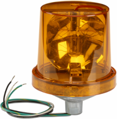 Electraray Rotating Incandescent Light, UL and cUL, 120VAC, Amber