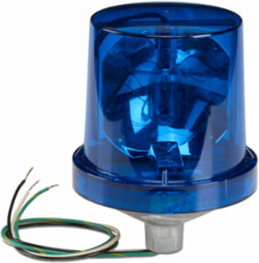 Electraray Rotating Incandescent Light, UL and cUL, 120VAC, Blue
