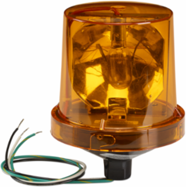 Electraray Incandescent Rotating Light, Hazardous Location, UL and cUL CID2, 120VAC, Amber