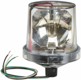 Electraray Incandescent Rotating Light, Hazardous Location, UL and cUL CID2, 120VAC, Clear