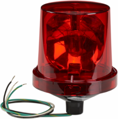 Electraray Incandescent Rotating Light, Hazardous Location, UL and cUL CID2, 120VAC, Red