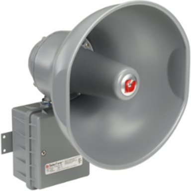 SelecTone 30W Amplified Speaker, Explosion-Proof, Supervised, UL and cUL CID1, ULC Fire Listed, 24VDC, Gray