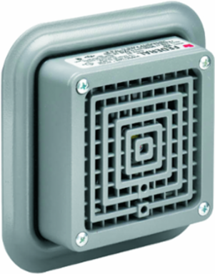 Vibratone Horn with Trim Ring, UL and cUL, 120VAC, Gray