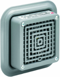 Vibratone Horn with Trim Ring, UL and cUL, 120VAC, Gray