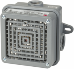 Vibratone Horn with Weatherproof Back Box, UL and cUL, 120VAC, Gray