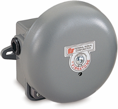 Vibrating Bell Assembly, 6", Weatherproof Back Box, UL and cUL, 120VAC