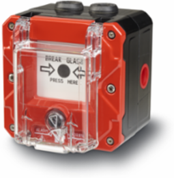 Call Point, International General Signaling, Break Glass, M20, Red, Single Screw Terminal, Lift Flap, ATEX/IECEx, CE/UKCA, SIL2