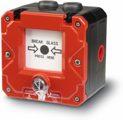 Call Point, International General Signaling, Break Glass, M20, Red, Single Screw Terminal, No Lift Flap, ATEX/IECEx, CE/UKCA, SIL2