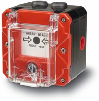 Call Point, International General Signaling, Break Glass, M20, Red, Dual Screw Terminal, Lift Flap, ATEX/IECEx, CE/UKCA, SIL2