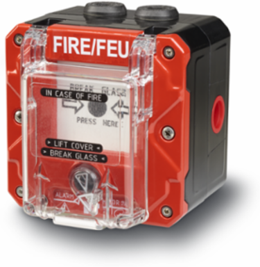 Call Point, North America Fire, Break Glass, 1/2NPT, Red, Single Screw Terminal, Lift Flap, FIRE/FEU, FIRE/FEU, ALEX/IECEx, CE/UKCA, UL/ULC, UL/cUL
