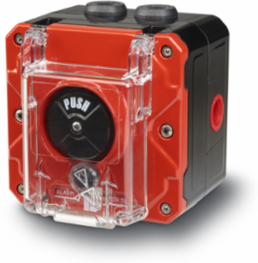 Call Point, International General Signaling, Push Button, M20, Red, Single Screw Terminal, Lift Flap, ATEX/IECEx, CE/UKCA, SIL2