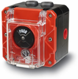 Call Point, North America General Signaling, Push Button, 1/2NPT, Red, Single Screw Terminal, Lift Flap, ATEX/IECEx,. CE/UKCA, UL/cUL