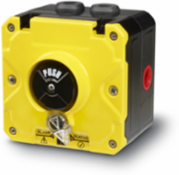 Call Point, North America General Signaling, Push Button, 1/2NPT, Yellow, Single Screw Terminal, No Lift Flap, ATEX/IECEx,. CE/UKCA, UL/cUL