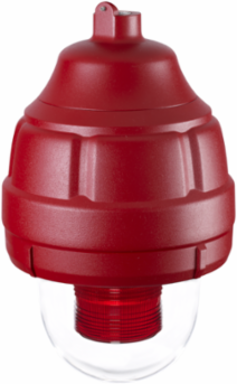 Strobe Light, Explosion-Proof, Supervised, Limited In-Rush, UL and cUL CID1, 24VDC, Red Housing, Red