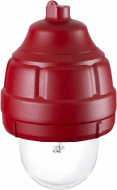 Strobe Light, Explosion-Proof, Supervised, Limited In-Rush, UL and cUL CID1, 24VDC, Red Housing, Clear