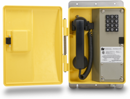 Hazardous Area Analog Telephone, Teleseal Keypad, Non Volume Control Handset, Weatherproof Enclosure, Mounting Plate, Class 2 Div. 1 and 2