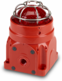 Global Series LED Light, Hazardous Location, UL and cUL CID2, Zone Listed, 120-240VAC, Ex d Surface Mount, Red, Red enclosure