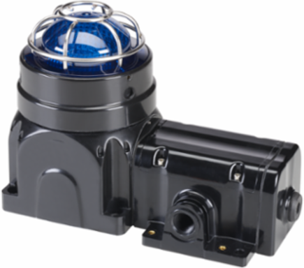 Global Series LED Light, Hazardous Location, UL and cUL CID2, Zone Listed, 120-240VAC, Ex de Surface Mount, Blue