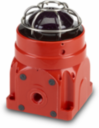 Global Series LED Light, Hazardous Location, UL and cUL CID2, Zone Listed, 24VDC, Ex d Surface Mount, Magenta, Red enclosure