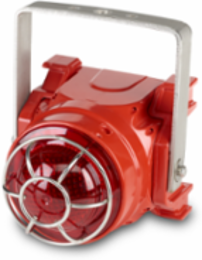 Global Series LED Light, Hazardous Location, UL and cUL CID2, Zone Listed, 24VDC, Ex d U-Bracket Mount, Red, Red enclosure